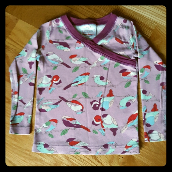 HANNA ANDERSSON purple bird pajamas 90 3T - Picture 3 of 6